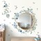 Flower Vines Wall Stickers Blue Rose Watercolor Floral Peel and Stick Wall Art Decals (Multi)